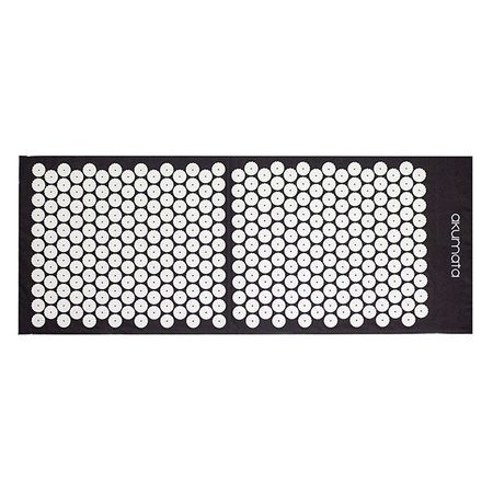 Lange Akumata – Polnische Akupressurmatte mit Kissen – schwarz und weiß