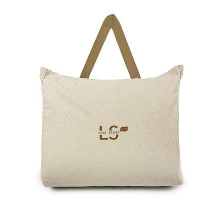 Akupressurmatte mit Kissen Line Sport ECO – Baumwolle natur-gold