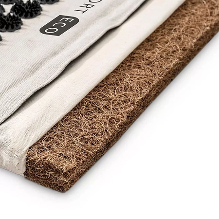 Akupressurmatte mit Kissen Line Sport ECO – natürliche Baumwolle-schwarz