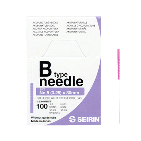 SEIRIN Akupunkturnadeln mit Kunststoffgriff ohne Führung B-TYPE 100 Stk.