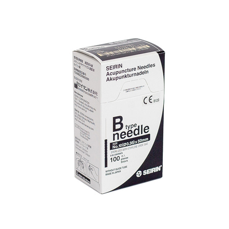 SEIRIN Akupunkturnadeln mit Kunststoffgriff ohne Führung B-TYPE 100 Stk.