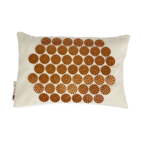 Akupressurmatte mit Kissen Line Sport ECO – Baumwolle natur-gold