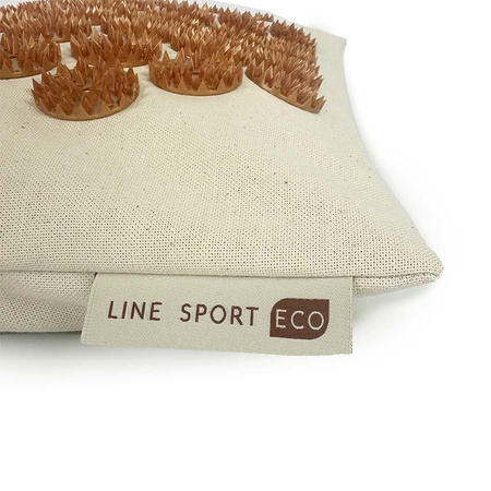 Akupressurmatte mit Kissen Line Sport ECO – Baumwolle natur-gold