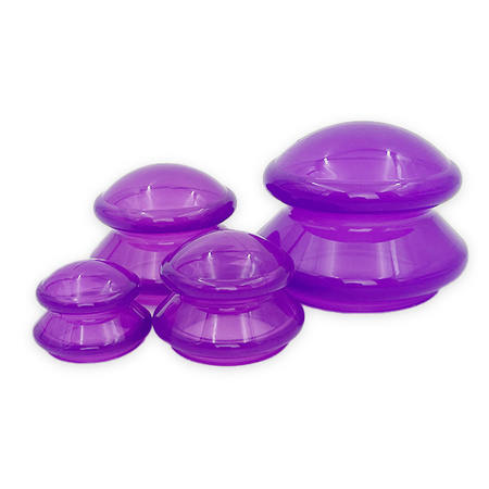 Acus Med Chinesische Silikonbecher für die Körpermassage – 4er-Set.