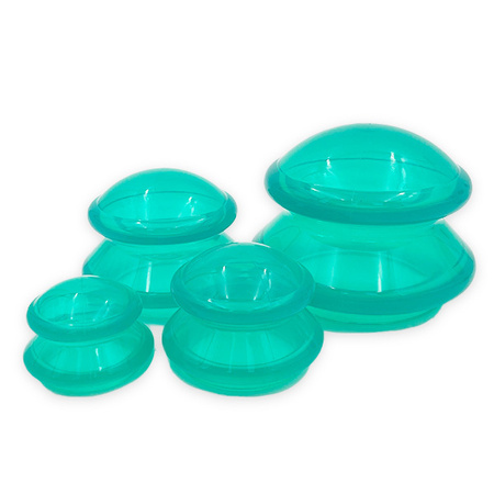Acus Med Chinesische Silikonbecher für die Körpermassage – 4er-Set.