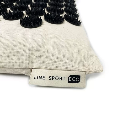 Akupressurmatte mit Kissen Line Sport ECO – natürliche Baumwolle-schwarz