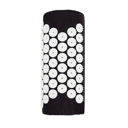 Lange Akumata – Polnische Akupressurmatte mit Kissen – schwarz und weiß