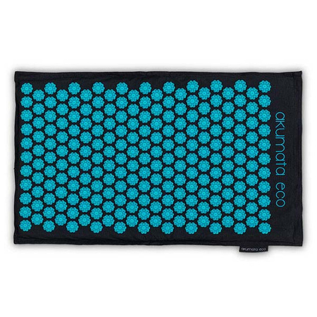 Akumata ECO – Polnische ökologische Akupressurmatte mit Kissen – Schwarz und Türkis